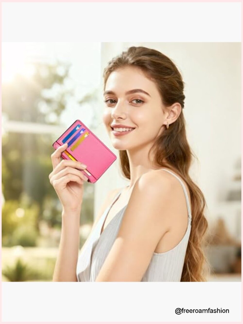 Slim RFID Blocking Credit Card Holder with ID Window - Picture 2 of 6